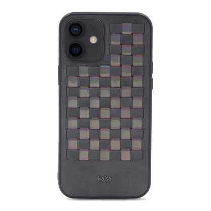 Apple iPhone 12 Kılıf Kajsa Preppie Serisi Spotlight Woven Kapak - Görsel 4