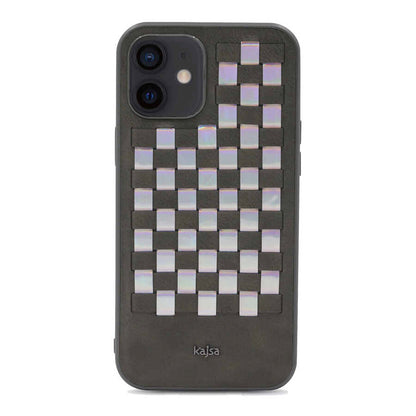 Apple iPhone 12 Kılıf Kajsa Preppie Serisi Spotlight Woven Kapak - Görsel 7