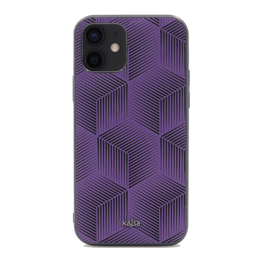 Apple iPhone 12 Kılıf Kajsa Splendid Serisi 3D Cube Kapak - Görsel 6