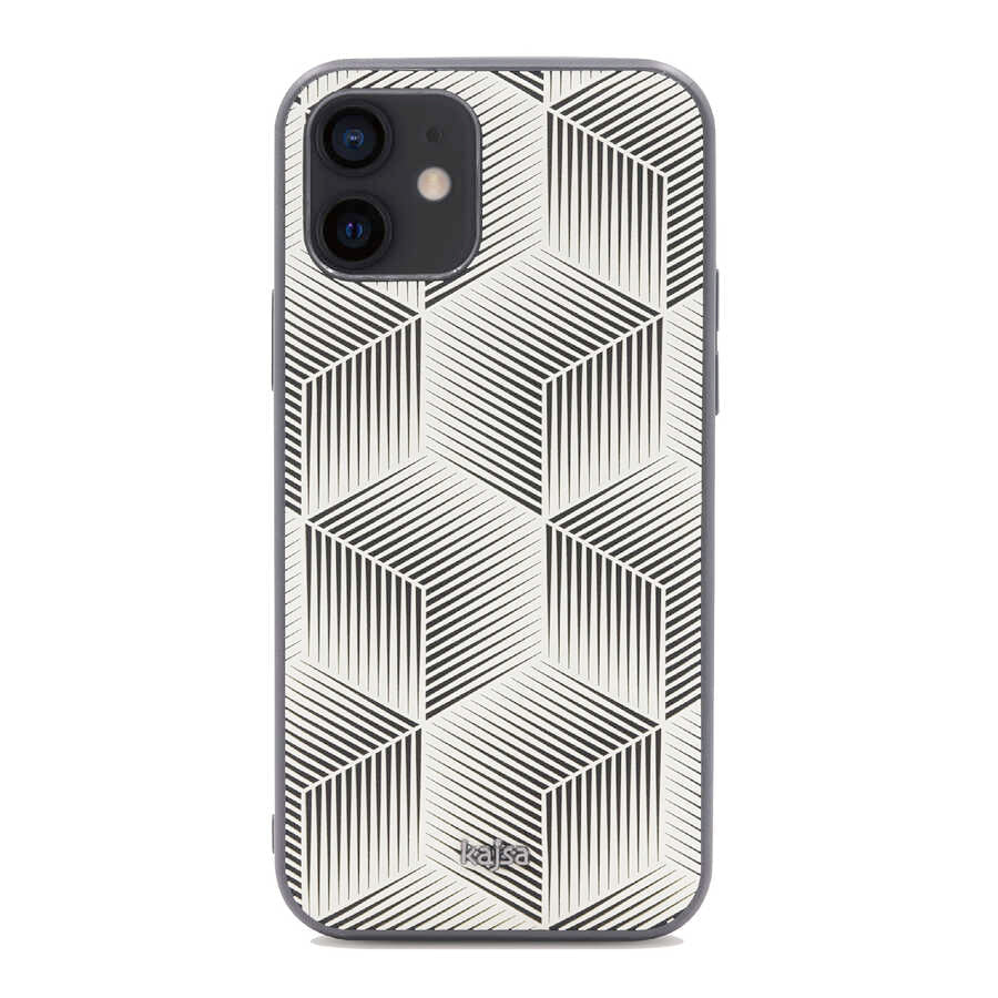 Apple iPhone 12 Kılıf Kajsa Splendid Serisi 3D Cube Kapak - Görsel 7