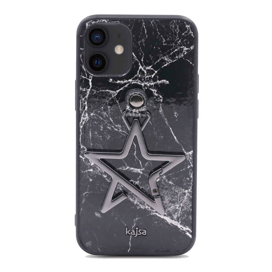 Apple iPhone 12 Kılıf Kajsa Starry Serisi Marble Kapak - Görsel 4