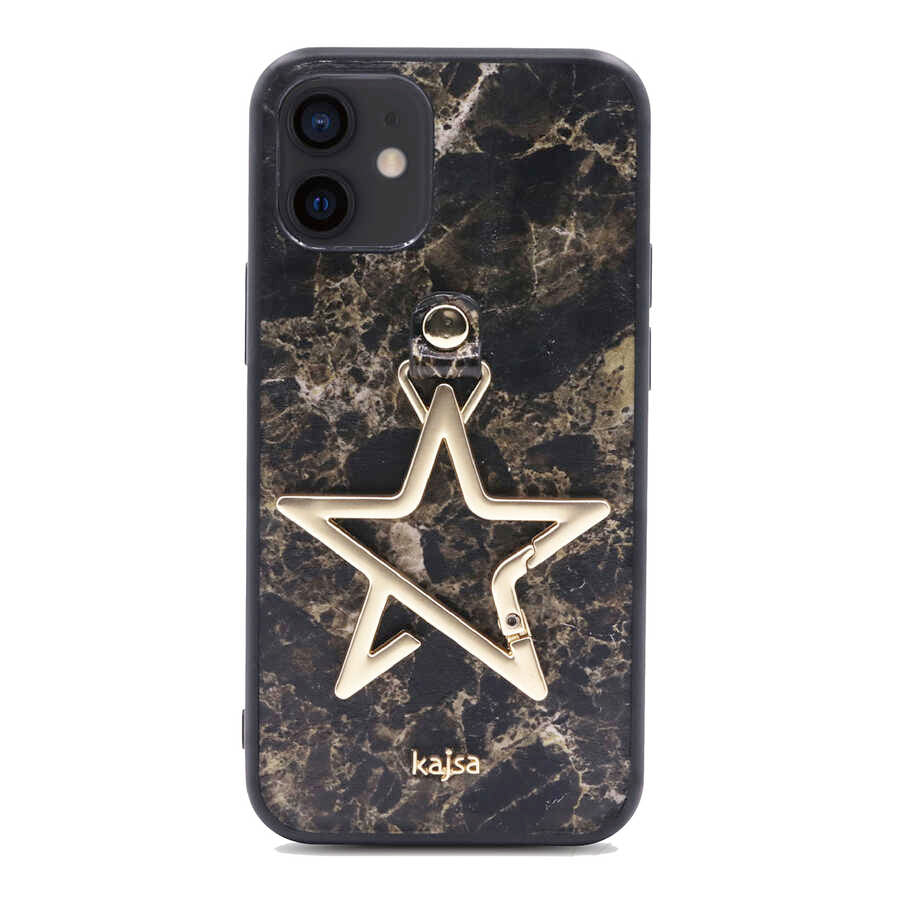 Apple iPhone 12 Kılıf Kajsa Starry Serisi Marble Kapak - Görsel 3
