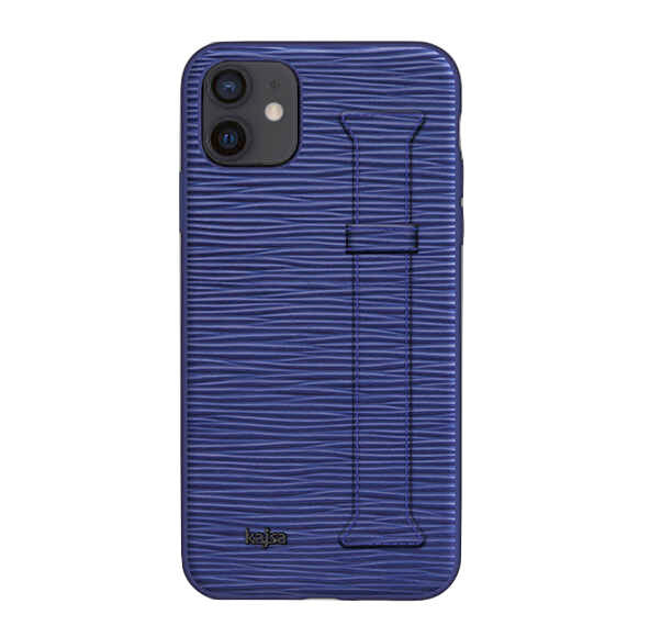 Apple iPhone 12 Kılıf Kajsa Wave Pattern Handstrap Kapak - Görsel 3