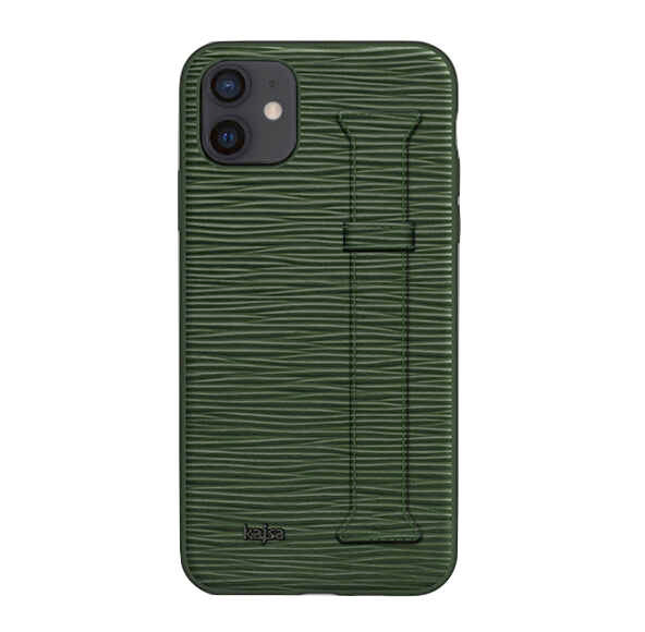 Apple iPhone 12 Kılıf Kajsa Wave Pattern Handstrap Kapak - Görsel 4