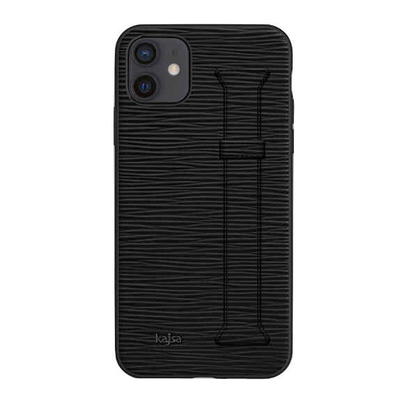 Apple iPhone 12 Kılıf Kajsa Wave Pattern Handstrap Kapak - Görsel 2
