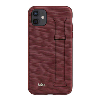 Apple iPhone 12 Kılıf Kajsa Wave Pattern Handstrap Kapak - Görsel 5