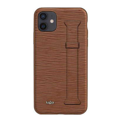 Apple iPhone 12 Kılıf Kajsa Wave Pattern Handstrap Kapak - Görsel 6