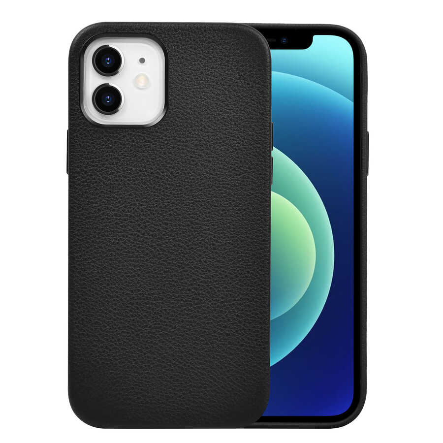 Apple iPhone 12 Kılıf Wiwu Calfskin Kapak - Görsel 2