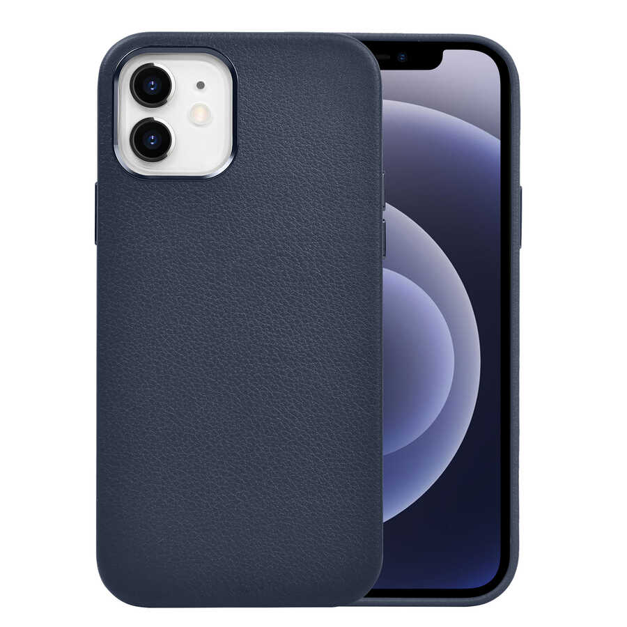 Apple iPhone 12 Kılıf Wiwu Calfskin Kapak - Görsel 3