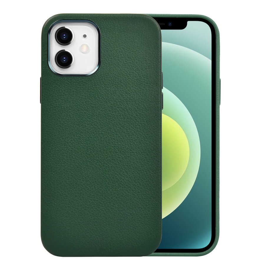 Apple iPhone 12 Kılıf Wiwu Calfskin Kapak - Görsel 4