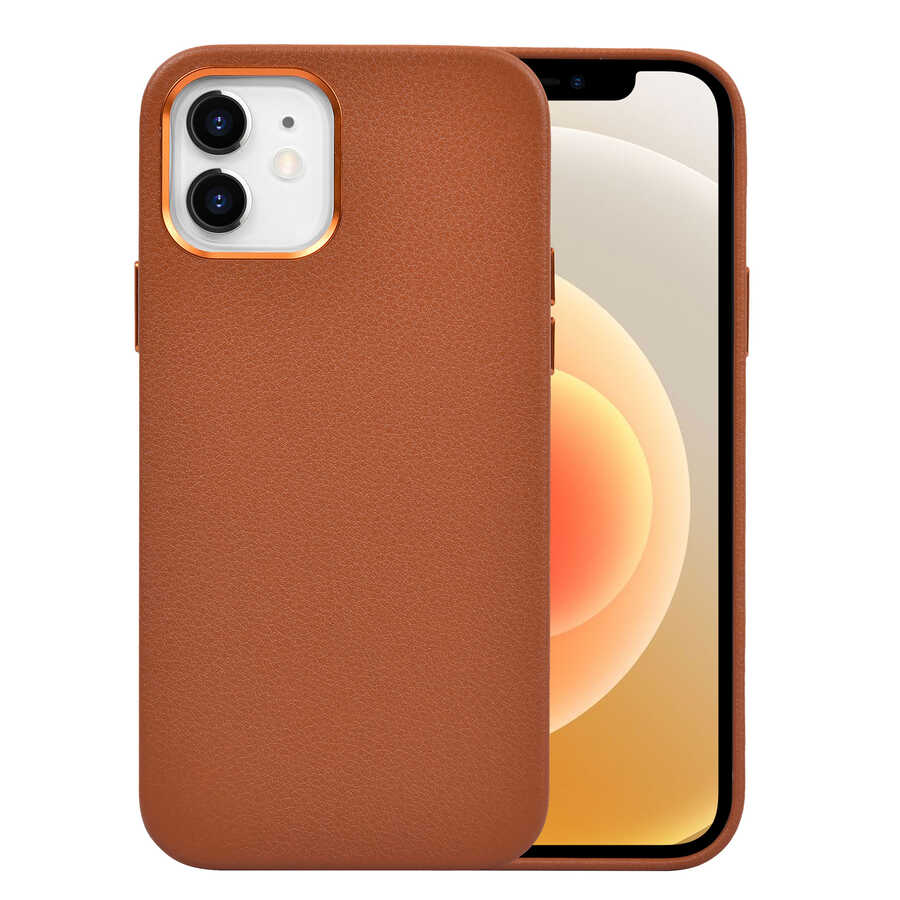 Apple iPhone 12 Kılıf Wiwu Calfskin Kapak - Görsel 5