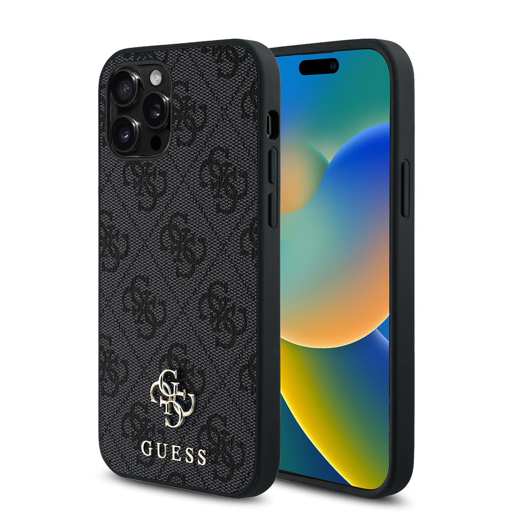 Apple iPhone 12 Pro Kılıf Guess Orjinal Lisanslı M-safe Şarj Özellikli Small 4G Classic Kapak - Görsel 2