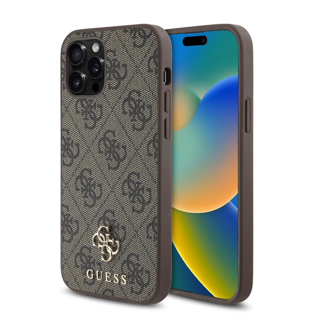 Apple iPhone 12 Pro Kılıf Guess Orjinal Lisanslı M-safe Şarj Özellikli Small 4G Classic Kapak - Görsel 3
