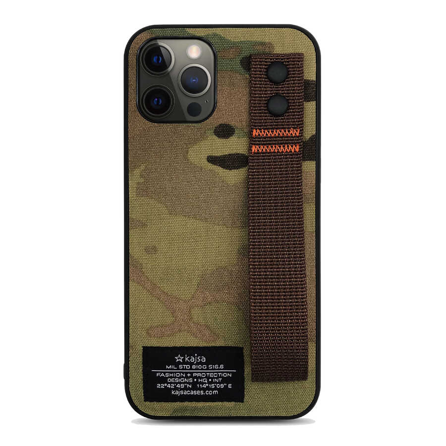 Apple iPhone 12 Pro Kılıf Kajsa Cordura Serisi Military Kapak - Görsel 3