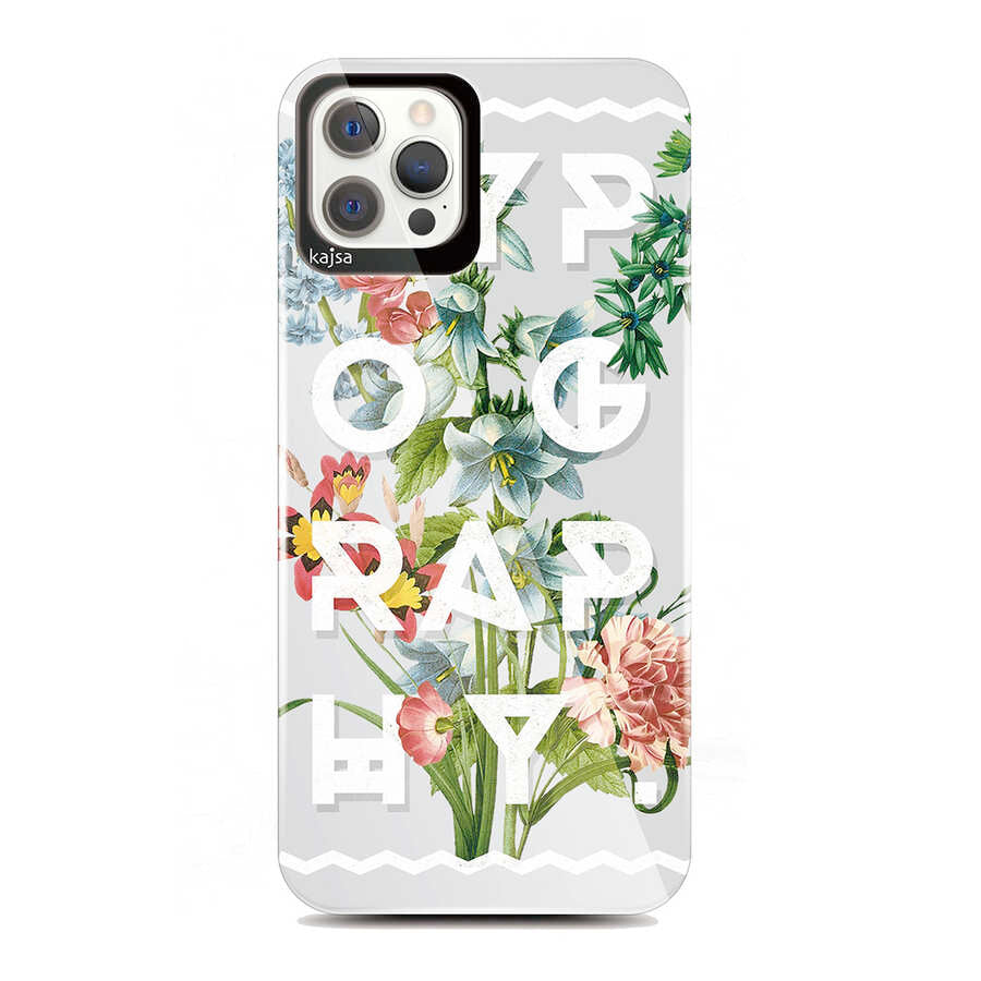 Apple iPhone 12 Pro Kılıf Kajsa Floral Kapak - Görsel 3