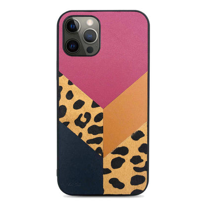 Apple iPhone 12 Pro Kılıf Kajsa Glamorous Serisi Leopard Combo Kapak - Görsel 4