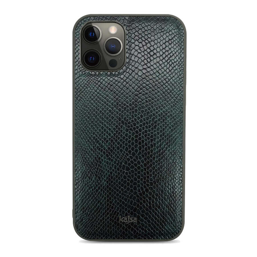 Apple iPhone 12 Pro Kılıf Kajsa Glamorous Serisi Snake Pattern Kapak - Görsel 5