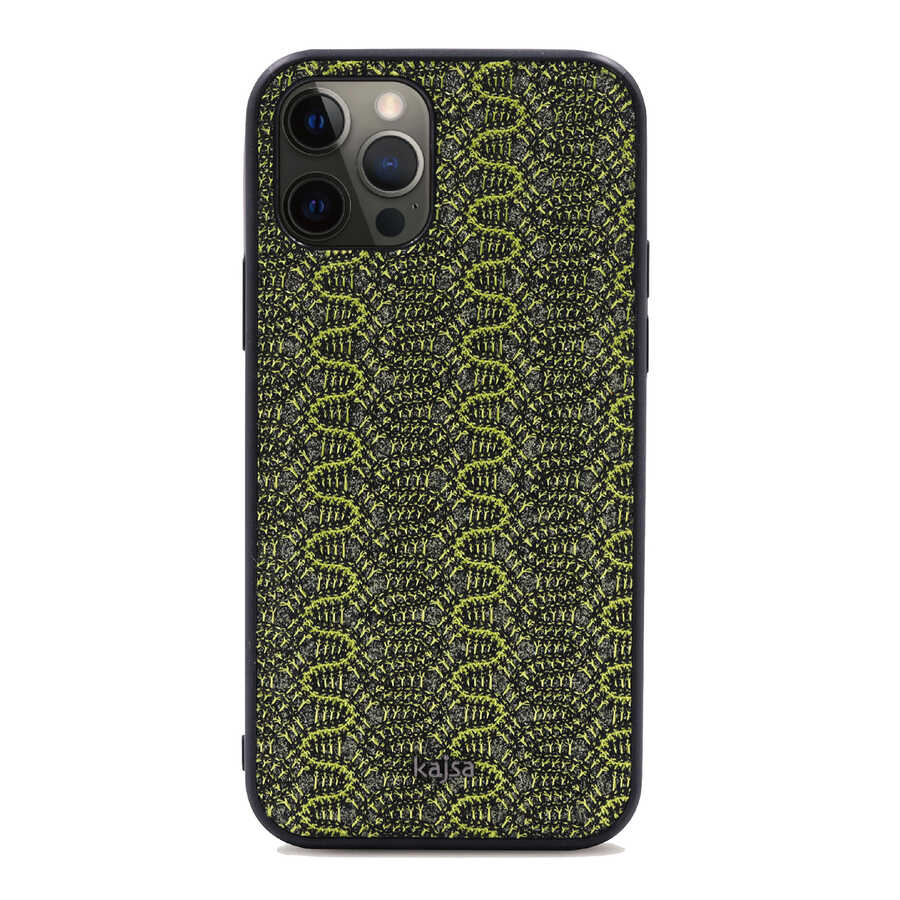 Apple iPhone 12 Pro Kılıf Kajsa Glamorous Serisi Waterfall Pattern Kapak - Görsel 3