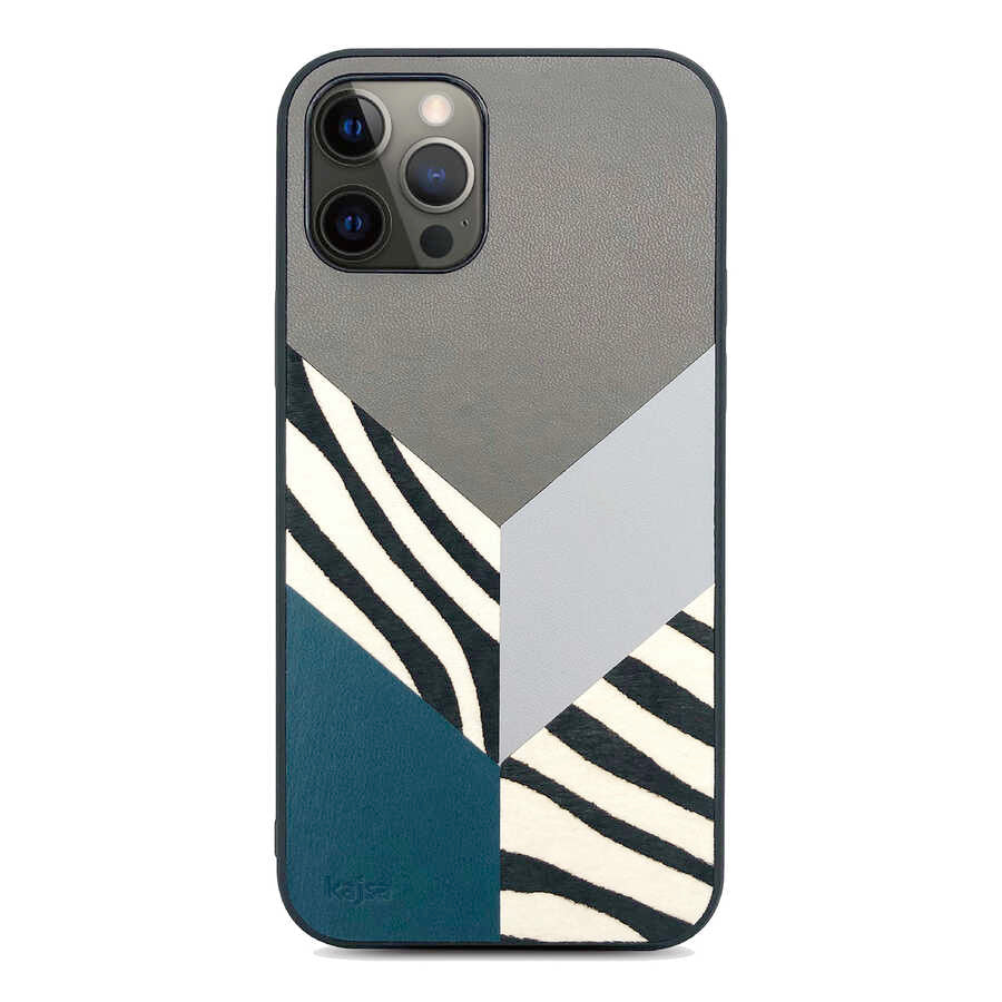 Apple iPhone 12 Pro Kılıf Kajsa Glamorous Serisi Zebra Combo Kapak - Görsel 4