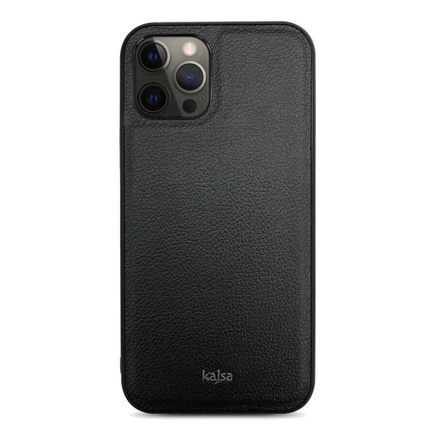 Apple iPhone 12 Pro Kılıf Kajsa Luxe Collection Hakiki Deri Kapak - Görsel 2