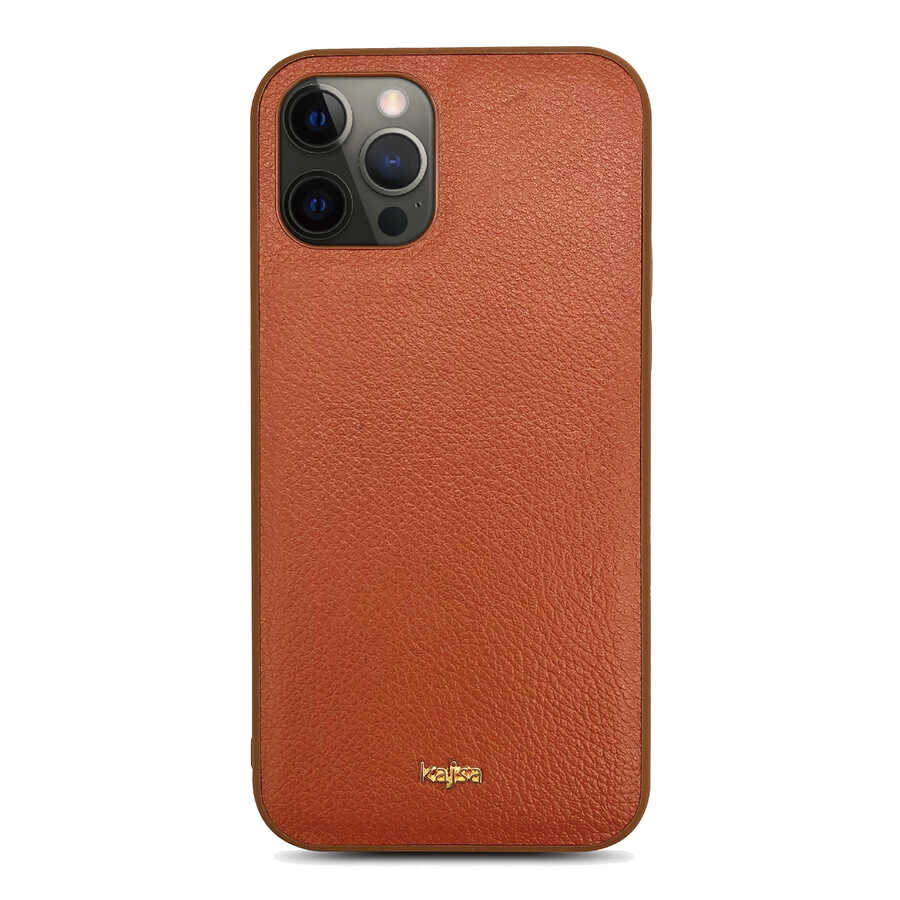 Apple iPhone 12 Pro Kılıf Kajsa Luxe Collection Hakiki Deri Kapak - Görsel 4