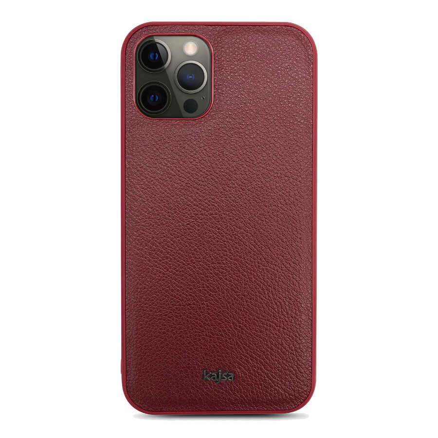 Apple iPhone 12 Pro Kılıf Kajsa Luxe Collection Hakiki Deri Kapak - Görsel 5