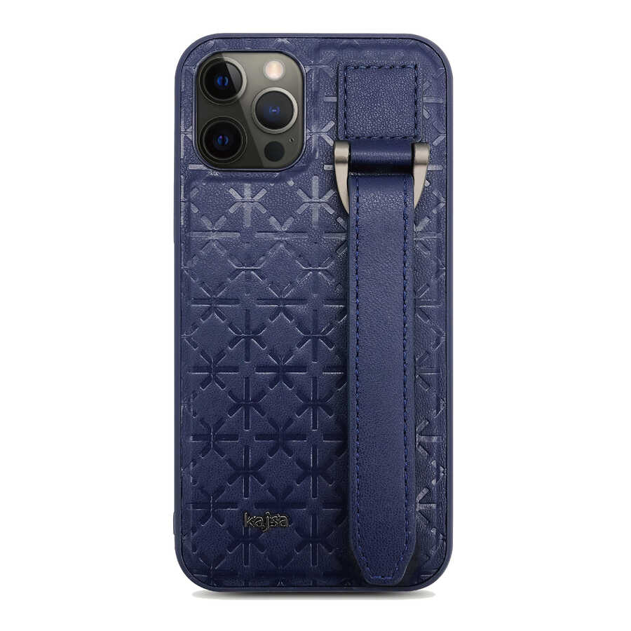 Apple iPhone 12 Pro Kılıf Kajsa Neo Clasic Serisi Mono K Strap Kapak - Görsel 4