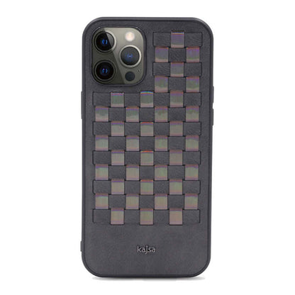 Apple iPhone 12 Pro Kılıf Kajsa Preppie Serisi Spotlight Woven Kapak - Görsel 4
