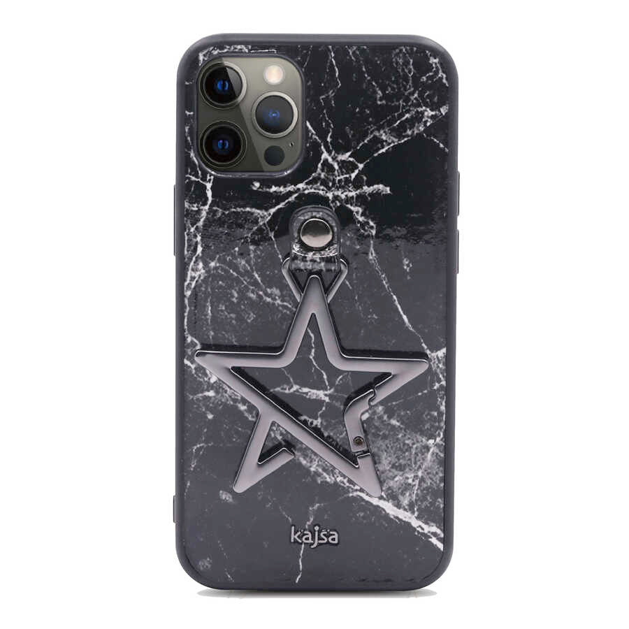 Apple iPhone 12 Pro Kılıf Kajsa Starry Serisi Marble Kapak - Görsel 4