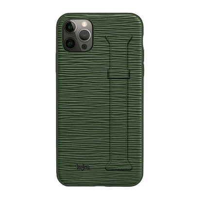 Apple iPhone 12 Pro Kılıf Kajsa Wave Pattern Handstrap Kapak - Görsel 4