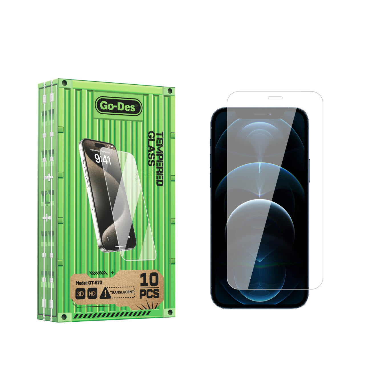 Apple iPhone 12 Pro Max Go Des Parmak İzi Bırakmayan 9H Oleofobik Bom Glass Ekran Koruyucu - Görsel 2
