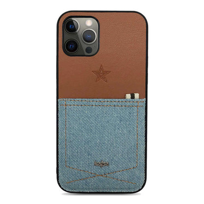 Apple iPhone 12 Pro Max Kılıf Kajsa Denim Kapak - Görsel 3