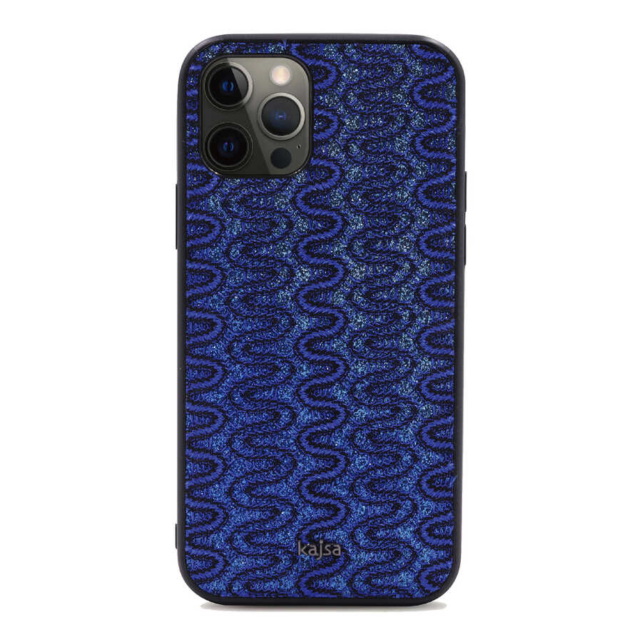 Apple iPhone 12 Pro Max Kılıf Kajsa Glamorous Serisi Waterfall Pattern Kapak - Görsel 2