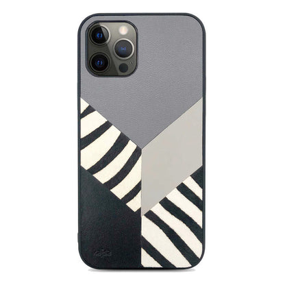 Apple iPhone 12 Pro Max Kılıf Kajsa Glamorous Serisi Zebra Combo Kapak - Görsel 3