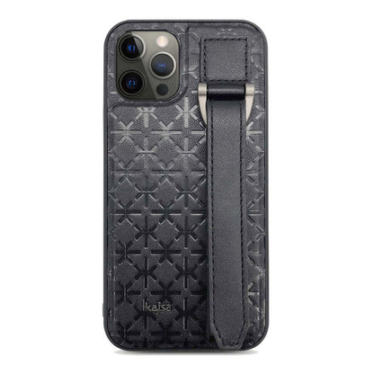 Apple iPhone 12 Pro Max Kılıf Kajsa Neo Clasic Serisi Mono K Strap Kapak - Görsel 6