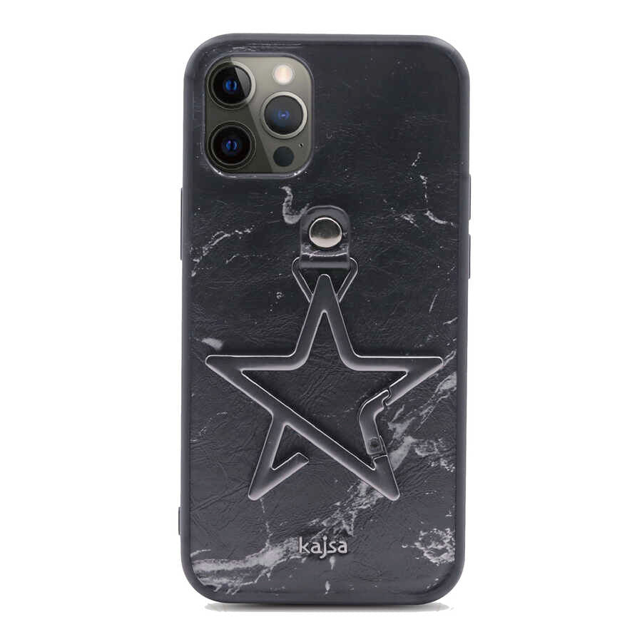 Apple iPhone 12 Pro Max Kılıf Kajsa Starry Serisi Marble Kapak - Görsel 3