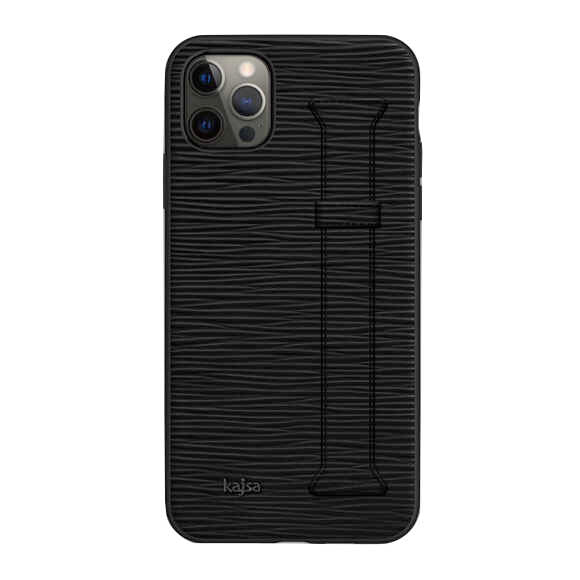 Apple iPhone 12 Pro Max Kılıf Kajsa Wave Pattern Handstrap Kapak - Görsel 2