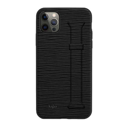 Apple iPhone 12 Pro Max Kılıf Kajsa Wave Pattern Handstrap Kapak - Görsel 2