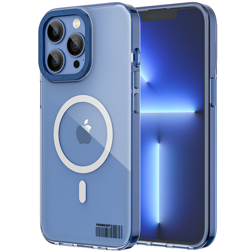 Apple iPhone 12 Pro Max Kılıf M-safe Şarj Özellikli Youngkit Coloured Glaze Serisi Kapak - Görsel 4