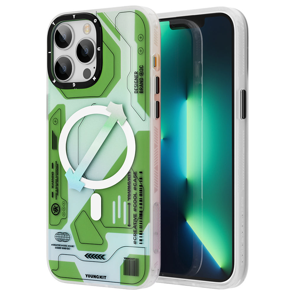 Apple iPhone 12 Pro Max Kılıf M-safe Şarj Özellikli YoungKit Metaverse Serisi Kapak - Görsel 3