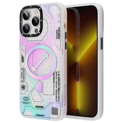 Apple iPhone 12 Pro Max Kılıf M-safe Şarj Özellikli YoungKit Metaverse Serisi Kapak - Görsel 4