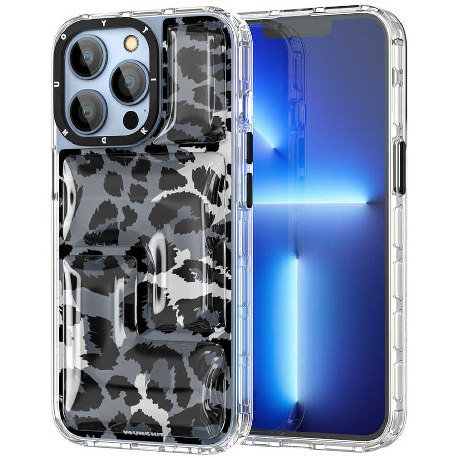 Apple iPhone 12 Pro Max Kılıf YoungKit Leopard Article Serisi Kapak - Görsel 5