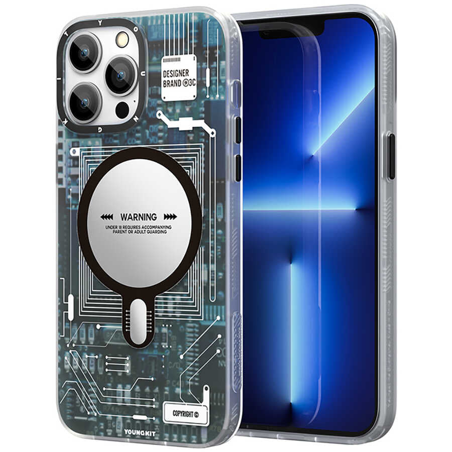 Apple iPhone 12 Pro Max Kılıf YoungKit Technology Serisi Kapak - Görsel 3