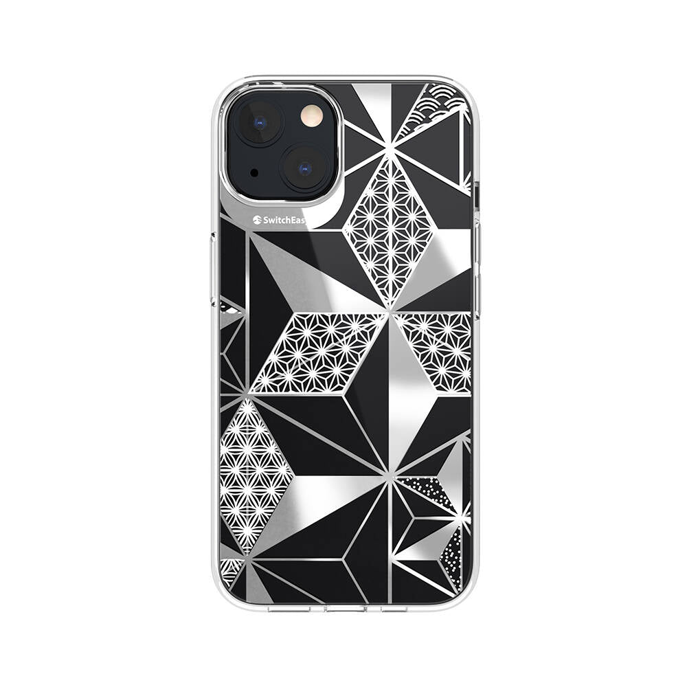 Apple iPhone 13 Kılıf Çift IMD Baskılı Lisanslı Switcheasy Artist Asanoha Kapak - Görsel 2