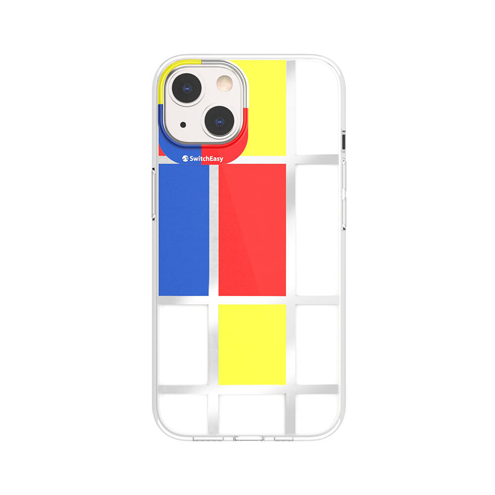 Apple iPhone 13 Kılıf Çift IMD Baskılı Lisanslı Switcheasy Artist Mondrian Kapak - Görsel 2