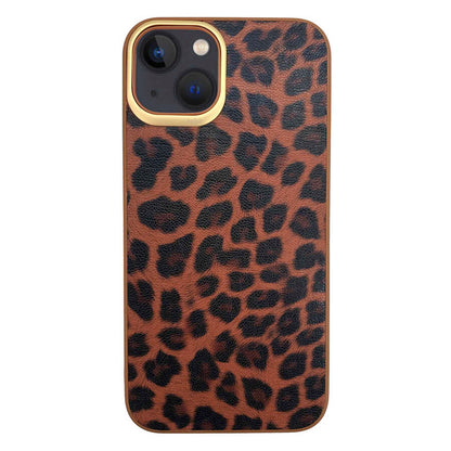 Apple iPhone 13 Kılıf Kajsa Glamorous Serisi Leopard Combo Kapak - Görsel 2