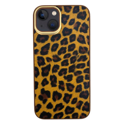 Apple iPhone 13 Kılıf Kajsa Glamorous Serisi Leopard Combo Kapak - Görsel 3
