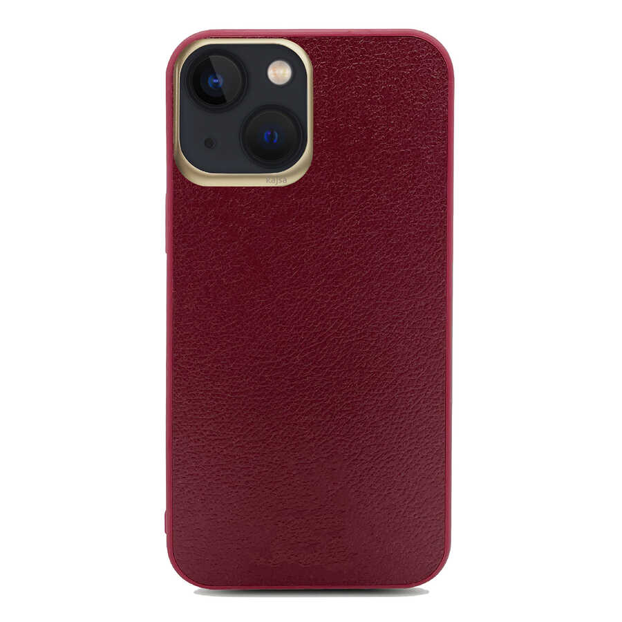 Apple iPhone 13 Kılıf Kajsa Luxe Collection Hakiki Deri Kapak - Görsel 5