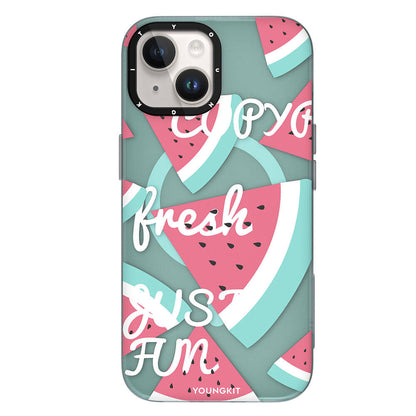 Apple iPhone 13 Kılıf M-safe Şarj Özellikli Yaz Meyvesi Desenli Youngkit Fruity Flavour Serisi Kapak - Görsel 3
