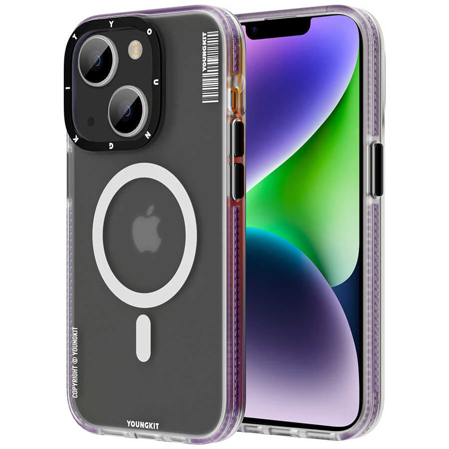 Apple iPhone 13 Kılıf M-safe Şarj Özellikli Youngkit Jane Sand Serisi Kapak - Görsel 3